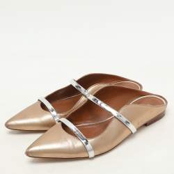 Malone Souliers Metallic Leather Maureen Flats Size 39