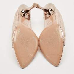 Pre Owned Malone Souliers Gold Metalic Leather Mules Size 40