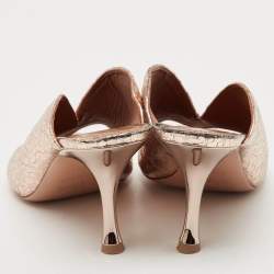 Pre Owned Malone Souliers Gold Metalic Leather Mules Size 40