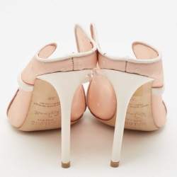 Malone Souliers Pink Leather and Mesh Margueritee Mules Size 39