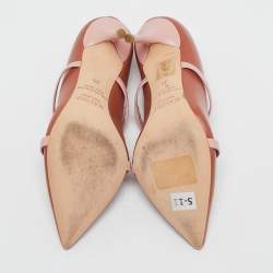 Malone Souliers Brown/Light Pink Leather Maureen Pointed Toe Pumps Size 35