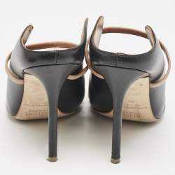 Malone Souliers Black/Beige Leather Maureen Sandals Size 38