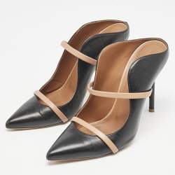 Malone Souliers Black/Beige Leather Maureen Sandals Size 38