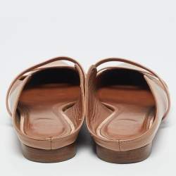 Malone Souliers Beige Leather Maureen Pointed Toe Flat Mules Size 40