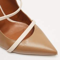Malone Souliers Brown/Beige Leather Maureen Pointed Toe Mules Size 40