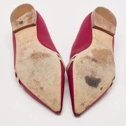 Malone Souliers Burgundy/Gold Leather and Satin Smoking Slippers Size 39