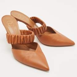 Malone Souliers Brown Leather Mathilda Mules Size 37