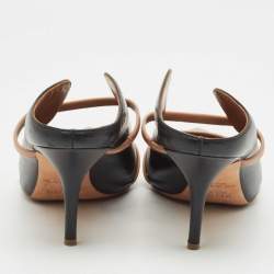 Malone Souliers Black Leather Maureen Heel Mules Size 41
