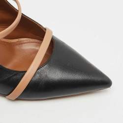 Malone Souliers Black Leather Maureen Heel Mules Size 41