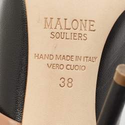 Malone Souliers Black/Beige Leather Maureen Pumps Size 38