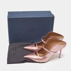 Malone Souliers Dusty Pink Patent Leather Maureen Pointed Toe Mules Size 39
