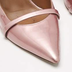 Malone Souliers Dusty Pink Patent Leather Maureen Pointed Toe Mules Size 39