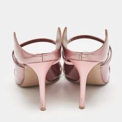 Malone Souliers Dusty Pink Patent Leather Maureen Pointed Toe Mules Size 39