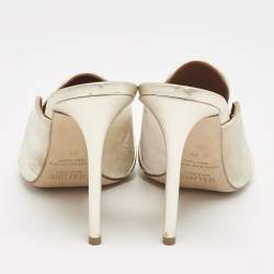 Malone Souliers Beige/Gold Velvet Hayley Pointed Toe Mules Size 39