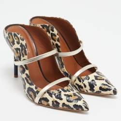 Malone Souliers Multicolor Snakeskin and Leather Maureen Pointed Toe Mules Size 37.5