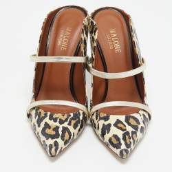Malone Souliers Multicolor Snakeskin and Leather Maureen Pointed Toe Mules Size 37.5
