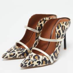 Malone Souliers Multicolor Snakeskin and Leather Maureen Pointed Toe Mules Size 37.5