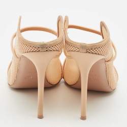 Malone Souliers Beige Mesh and Leather Maureen Mules Size 41