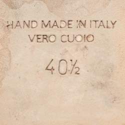 Pre Owned Malone Souliers Black Croc Embossed Leather and Canvas  Maisie mule Flats Size 40.5