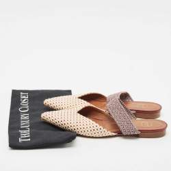 Malone Souliers Multicolor Coated Raffia Maisie Mules Size 38