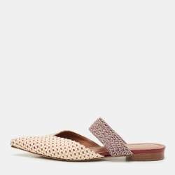 Malone Souliers Multicolor Coated Raffia Maisie Mules Size 38