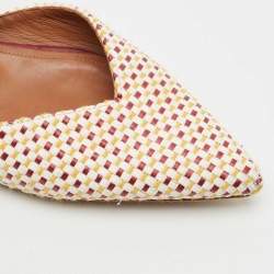 Malone Souliers Multicolor Coated Raffia Maisie Mules Size 38