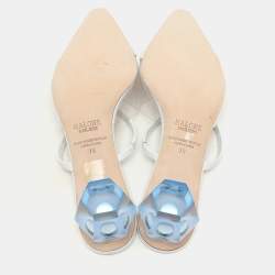 Malone Souliers Transparent/White Leather and PVC Lana Pumps Size 39