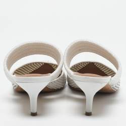 Pre Owned Malone Souliers White Leather Maisie Mules Size 40
