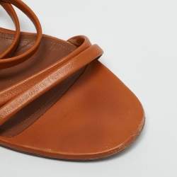 Malone Souliers Brown Leather Block Heel  Ankle Strap Sandals Size 40