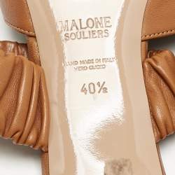 Malone Souliers  Brown Leather Matilda Mules Size 40.5