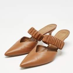 Malone Souliers  Brown Leather Matilda Mules Size 40.5