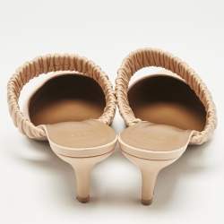 Malone Souliers Brown Woven Leather Maisie Mules Size 40.5