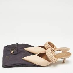 Malone Souliers Brown Woven Leather Maisie Mules Size 40.5