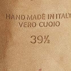 Pre Owned Malone Souliers Multicolor Raffia and Cord Maisie Mules Size 39.5