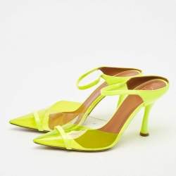 Malone Souliers Green/Transparent PVC Maureen Pointed Toe Mules Size 40.5