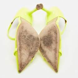 Malone Souliers Green/Transparent PVC Maureen Pointed Toe Mules Size 40.5