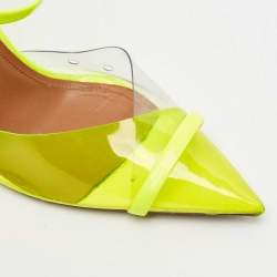 Malone Souliers Green/Transparent PVC Maureen Pointed Toe Mules Size 40.5