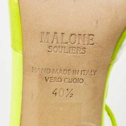 Malone Souliers Green/Transparent PVC Maureen Pointed Toe Mules Size 40.5