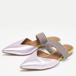 Malone Souliers Metallic Leather Maisie Mules Size 37.5