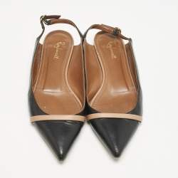 Malone Souliers x Roy Luwolt Black Leather Marion Luwolt Slingback Flats Size 37.5
