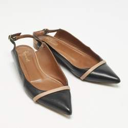 Malone Souliers x Roy Luwolt Black Leather Marion Luwolt Slingback Flats Size 37.5