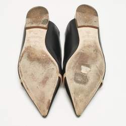 Malone Souliers x Roy Luwolt Black Leather Marion Luwolt Slingback Flats Size 37.5