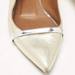 Malone Souliers x Roy Luwolt Metallic Gold Leather Marion Luwolt Slingback Flats Size 37.5