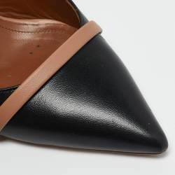 Malone Souliers Black Leather Marion Slingback Pumps Size 38.5