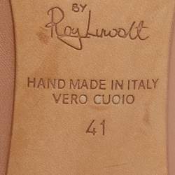 Pre Owned Malone Souliers Beige Leather and Patent Leather Marion Pumps Size 41