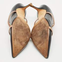 Malone Souliers Black Leather Maureen Heel Mules Size 41