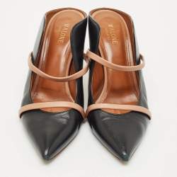 Malone Souliers Black Leather Maureen Heel Mules Size 41