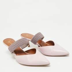 Malone Souliers x Ray Luwolt Pink Leather Maisie Mules Size 40