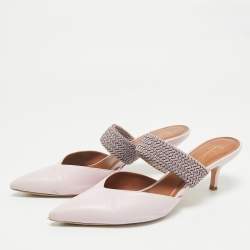 Malone Souliers x Ray Luwolt Pink Leather Maisie Mules Size 40