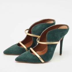 Malone Souliers Green Suede Maureen Pumps Size 37.5